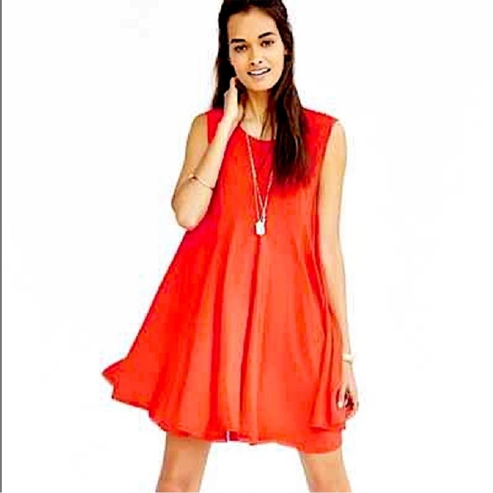 Ecote Urban Outfitters red mini swing dress size small S